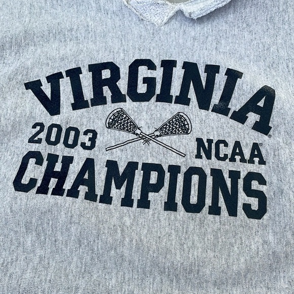 Distressed University of Virginia 2003 NCAA Lacrosse Champions Sweatshirt - Picture 3 of 16